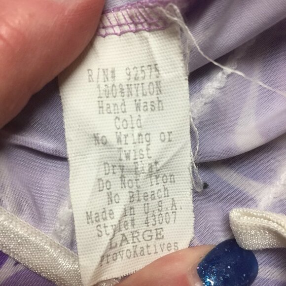 PURPLE & Pink Roses Baby Doll Chemise Size Large - Picture 7 of 10